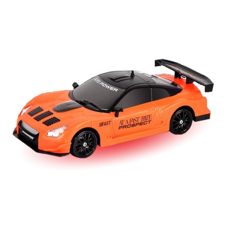 Orange drift car with wing