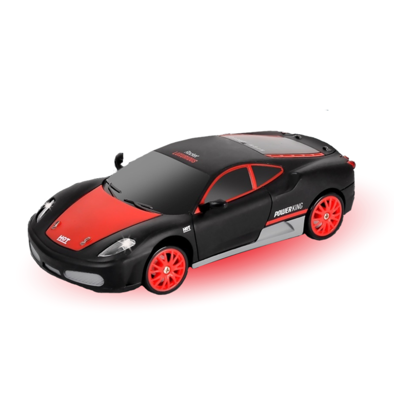 Black and red sporty drift car